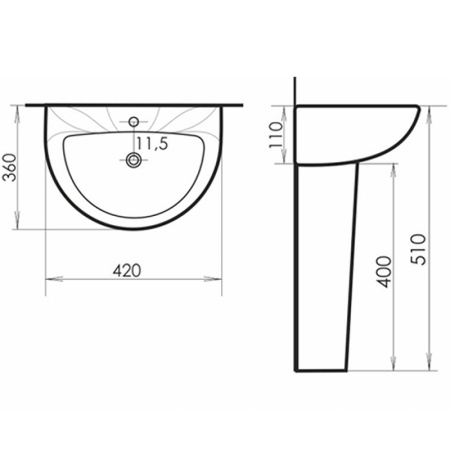 Детская раковина со смесителем Comforty 00-00008372 желтая фото