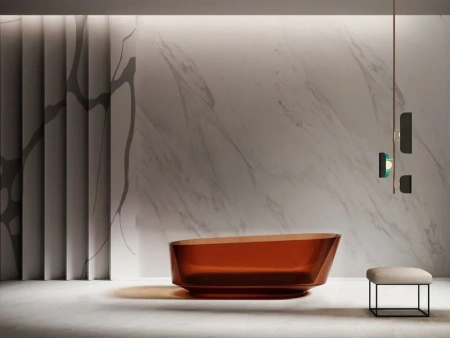 Ванна из полиэфирной смолы Abber Kristall AT9706Opal 170x80 коричневая фото