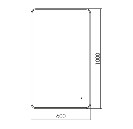 Зеркало с подсветкой Art&Max Siena AM-SieS-600-1000-DS-F-Gold 60x100 золото фото