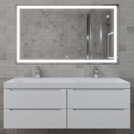 Тумба под двойную раковину Uperwood Tanos 120 2910203301 белая матовая фото