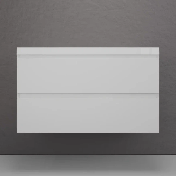 Тумба подвесная под раковину Style Line Манхэттен 100 ЛС-00002356 белая матовая фото