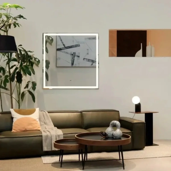 Зеркало с подсветкой и обогревом Aquame AQM9106 77x77 фото