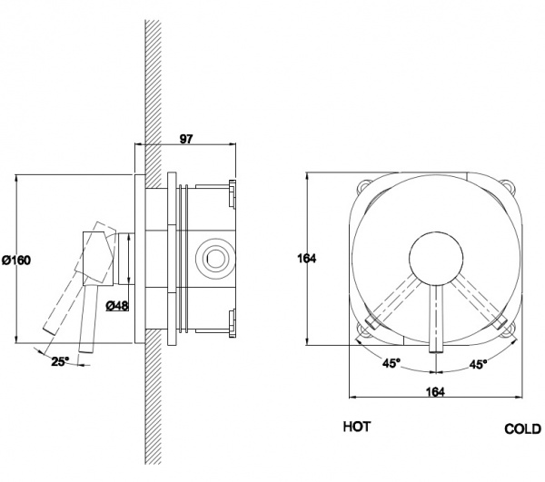 Смеситель для душа Kaiser Merkur 26117 фото