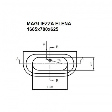 Акриловая ванна Magliezza Elena Br 168,5x78 фото
