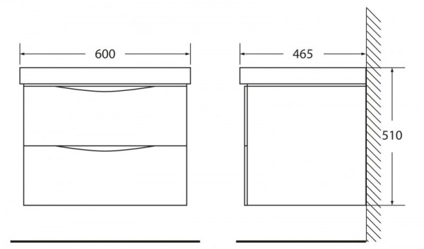 Тумба под раковину BelBagno Fly FLY-600-2C-SO-CL-P 60 см фото