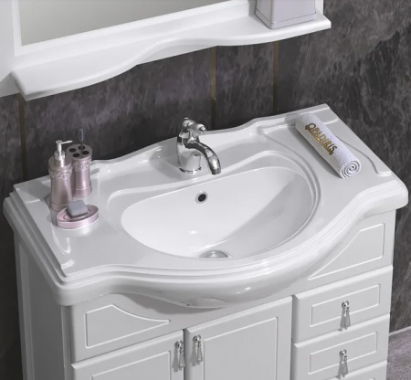 Тумба напольная Opadiris Клио 85 00-00002836 белая матовая фото