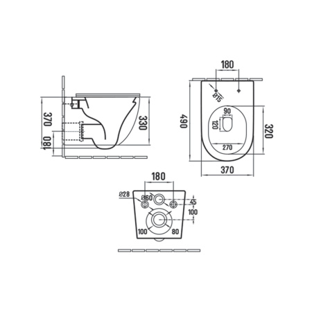 Подвесной унитаз безободковый Vincea Globo VT1-14SMA с сиденьем фото