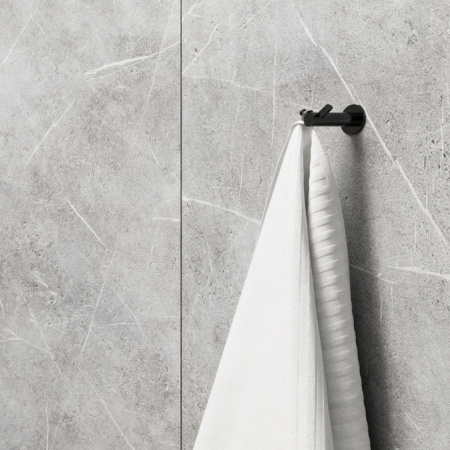 Крючок для ванной двойной Omnires Modern Project MP60120BL черный фото