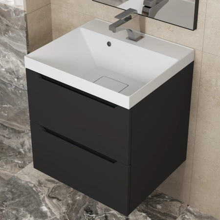 Тумба под раковину Uperwood Tanos 50 2191020001 черная матовая фото