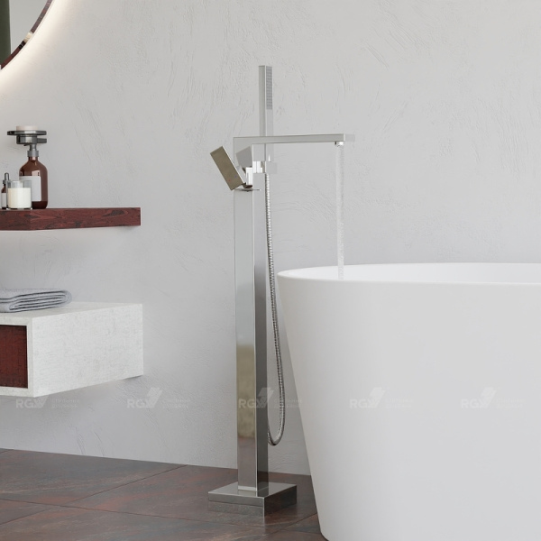 Напольный смеситель для ванны и душа RGW Shower Panels SP-350 511405350-01 хром фото
