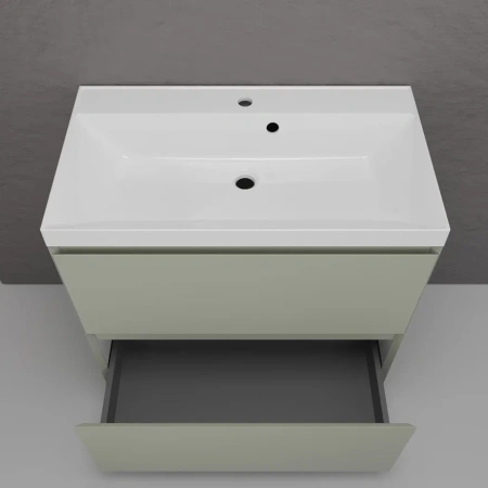 Тумба напольная под раковину Style Line Манхэттен 80 ЛС-00002373 олива фото