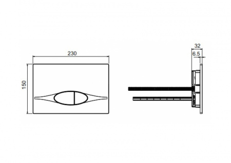 Кнопка смыва Jacob Delafon E29026-01R белая фото