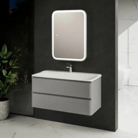 Тумба под раковину Aquame S4 AQM900410GM 100 см, серая фото