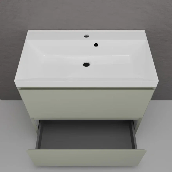 Тумба напольная под раковину Style Line Манхэттен 80 ЛС-00002373 олива фото