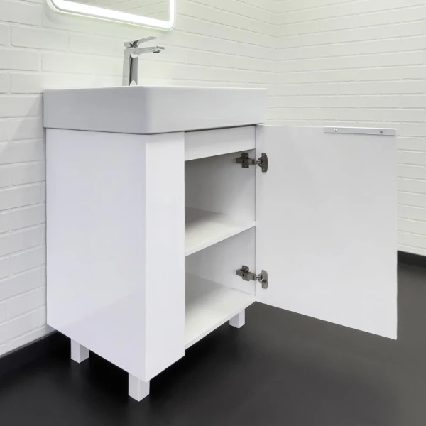 Тумба с раковиной Comfortу Асти 00-00019247CF белый глянец фото