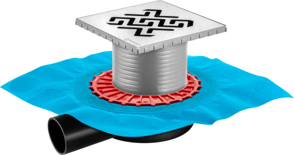 Душевой трап Berges Wasserhaus Zentrum Antik 091365 15 х 15 см, хром фото