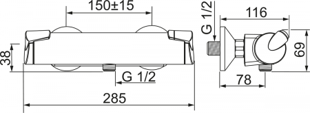 Смеситель для душа Oras Optima 7160U фото