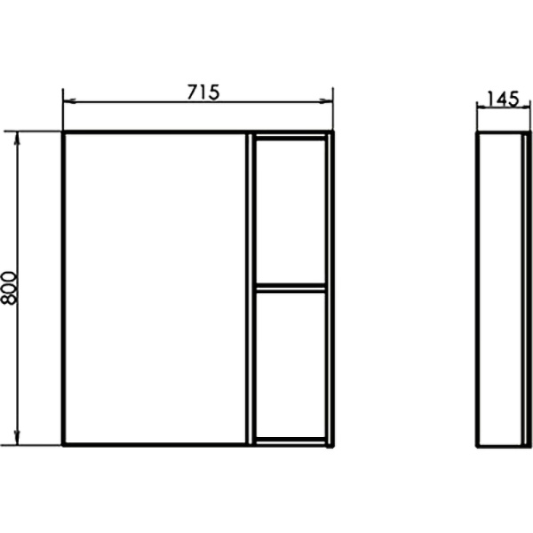 Зеркало-шкаф Comforty Дуэт 75 00-00009924 дуб натуральный фото