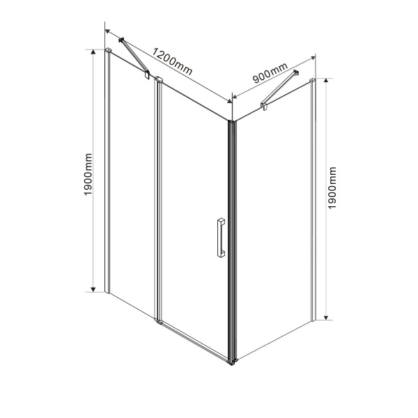 Душевой уголок Vincea Orta VSR-1O9012CL 120x90 фото