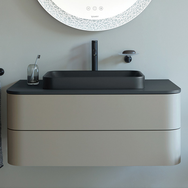 Накладная раковина Duravit Happy D.2 Plus 2359601300 антрацит матовый фото