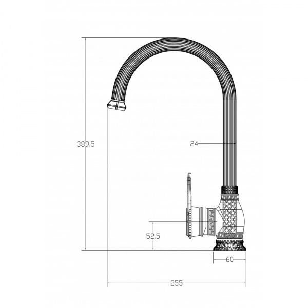 Смеситель для кухни Milacio Vitoria MC.505.BBR черная бронза фото