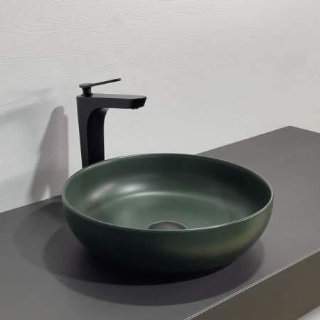 Накладная раковина Comforty 113MDG 00-00012223 36x36 темно-зеленая матовая фото