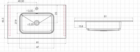 Раковина Vincea Norma VCB-2N800W 80 см фото