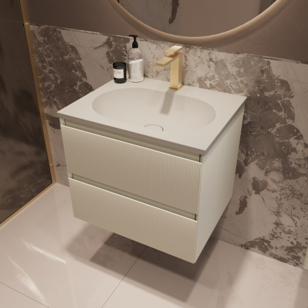 Тумба под раковину Vincea Welle 60 VMC-2WL600MBG M.Beige Soft-touch фото