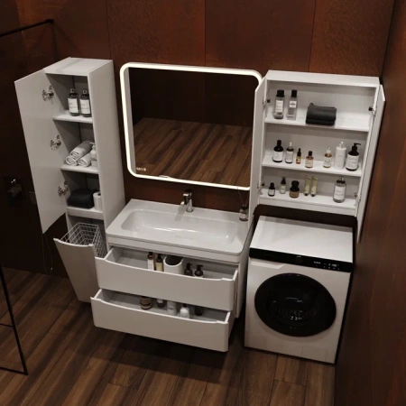 Тумба под раковину Style Line Бергамо мини 90 СС-00002364 белая фото