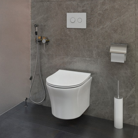 Унитаз подвесной безободковый Cerutti SPA Adige Aria CT7837 с сиденьем фото