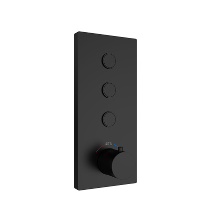 Душевая система скрытого монтажа с термостатом Vincea Inspire VSFW-433TI5RMB черная матовая фото