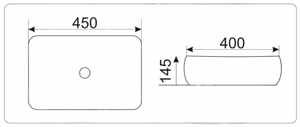 Накладная раковина GID MNC188 45х40 фото