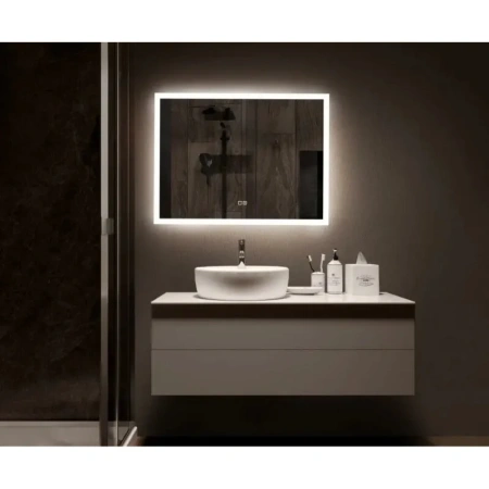 Зеркало с подсветкой и обогревом Aquame AQM9104 80x60 фото