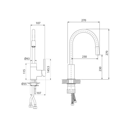 Смеситель для кухни Iddis Kitchen 360 K36BNJ0i05 сатин фото