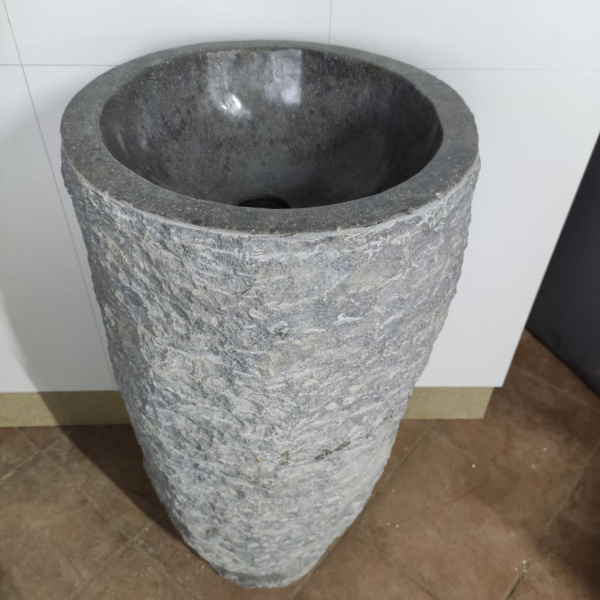 Раковина напольная из мрамора Grey MN-01498 (43*43*90) фото