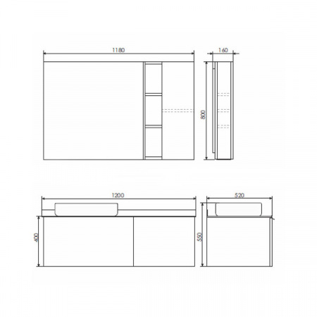 Зеркало-шкаф Comforty Милан-120 белый глянец фото