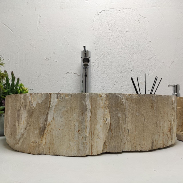 Накладная раковина из окаменелого дерева Fossil Basin OD-01303 (57*36*15) фото