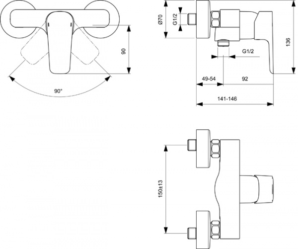 Смеситель для душа Ideal Standard Ceraplan III B0716AA фото