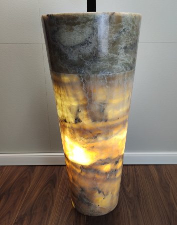 Раковина напольная из оникса Grey ON-01345 (40*40*90) фото