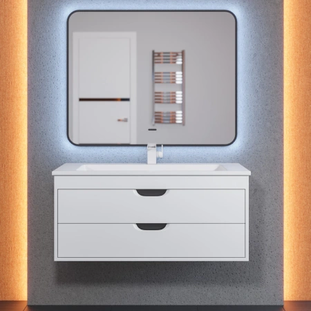 Тумба под раковину Uperwood Modul 100 2930205356 белая/графит фото