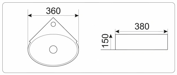 Подвесная раковина GID N9359 36х38 фото