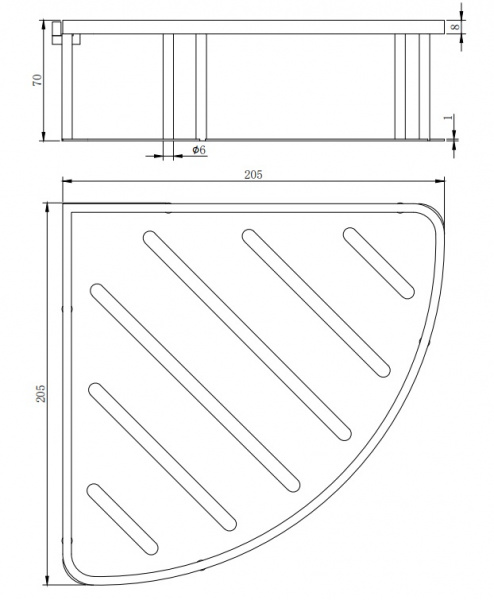 Полка-корзина Omnires Uni UN3615CR хром фото
