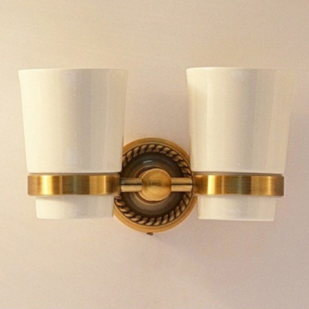 Двойной стакан для зубных щеток Magliezza Kollana 80506-br фото