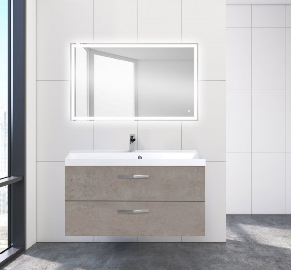 Тумба под раковину Belbagno Aurora AURORA-1000-2C-SO-CP Cemento Pallido фото