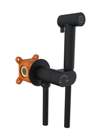 Гигиенический душ со смесителем AltroBagno Универсале (Universale) ALTROBAGNOUniversale060146MB черный матовый фото