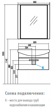 Тумба под раковину Акватон Ария 80 1A141701AA010 фото