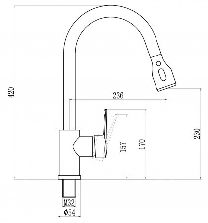Смеситель для кухни Savol 28 S-002801H фото