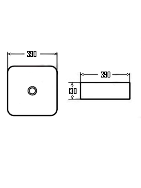 Раковина накладная AQUAme AQM5011 390x390x130 черный матовый фото