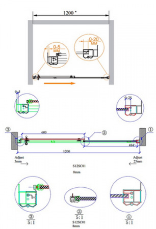 Душевая дверь Cezares Retro RETRO-A-BF-1-120-CP-Cr 120 см хром фото