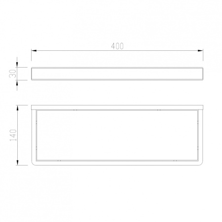 Полка стеклянная Abber Westen AA1759B черная матовая фото